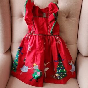 Eleanor Rose 4/5 Christmas Nutcracker Smocked Ruffle Dress 4t 5t
